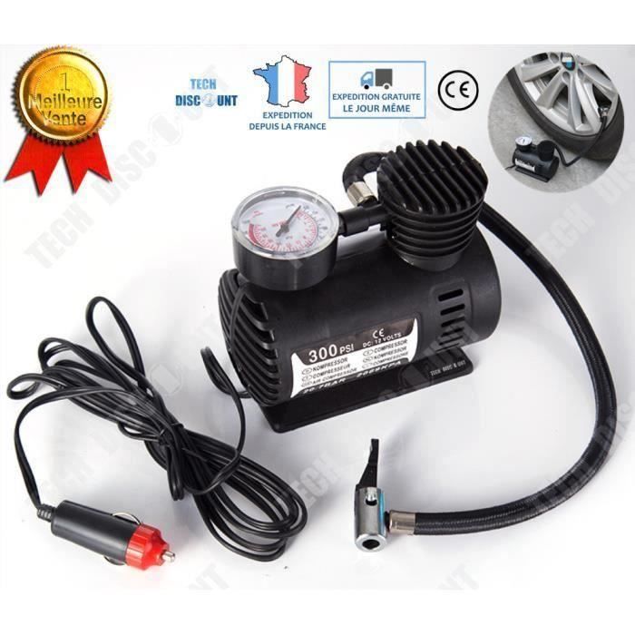 Gonfleur pneu voitures allume cigare Pompe à air compresseur conduite petit  réparation haute pression portable noir véhicule - Cdiscount Auto