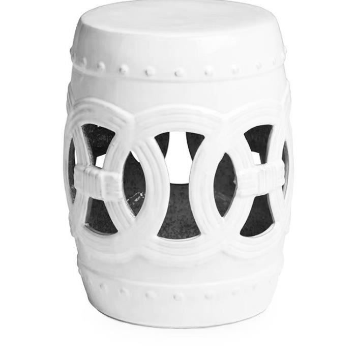 Tabouret en Céramique Chinois Porcelaine D32xH43cm