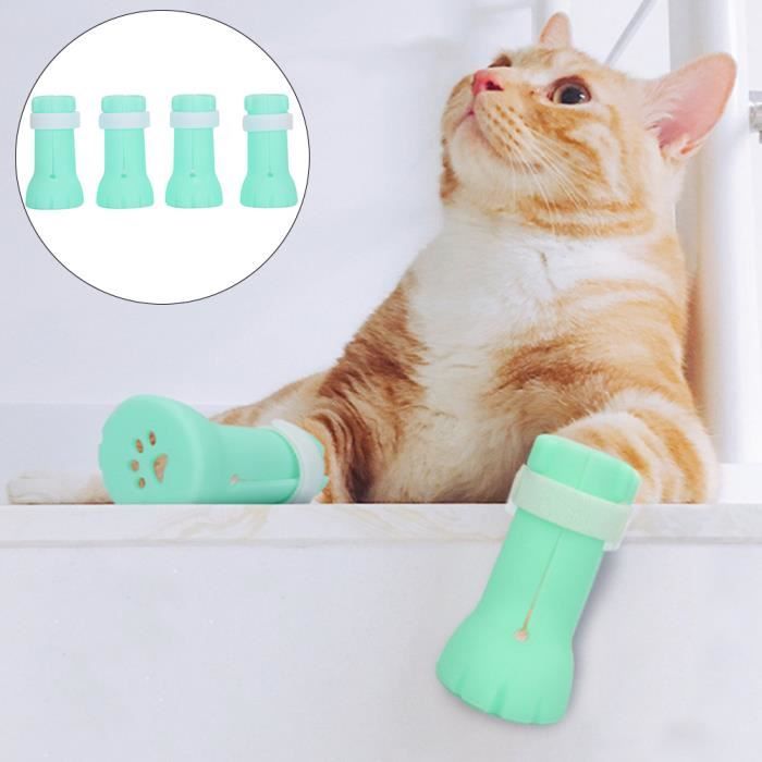4 Pcs Chat Pieds Couverture Pratique Sur Bain Articles Anti Scratch Chaussures Pour Animaux Cdiscount