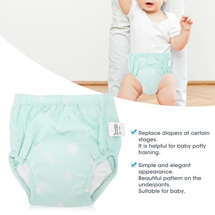 Culotte De Proprete Bebe Lavable Sous Vetements D Isolation D Urine Infantile Doux Et Respirant Vert 90 Nim Cdiscount Puericulture Eveil Bebe