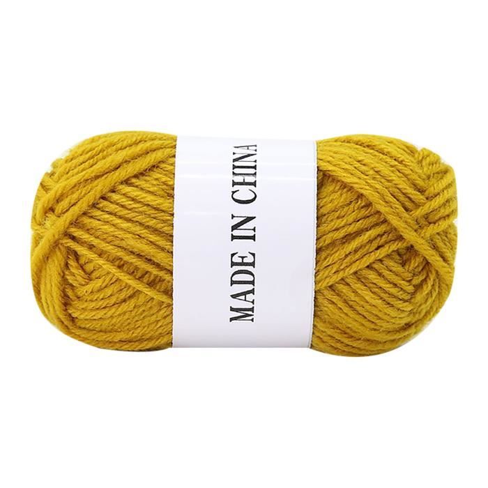 Fil à Tricoter Utopia Crafts JOY DK - 5 Pelotes 50g, 100% Acrylique, Jaune Moutarde, Pour Pulls, écharpes, Amigurumi