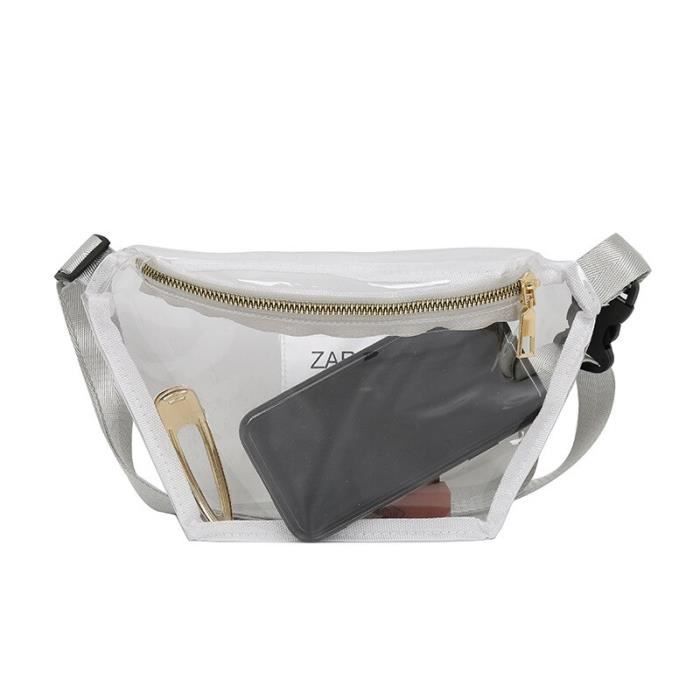 Sac ceinture gris Sac de taille Transparent de marque pour