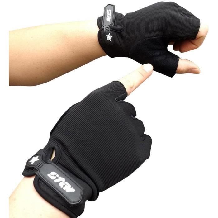 Gants Sans Doigts Enfants Motif Lama - Kiddimoto, Mesh Respirant, Pour Vélo Et Jeux