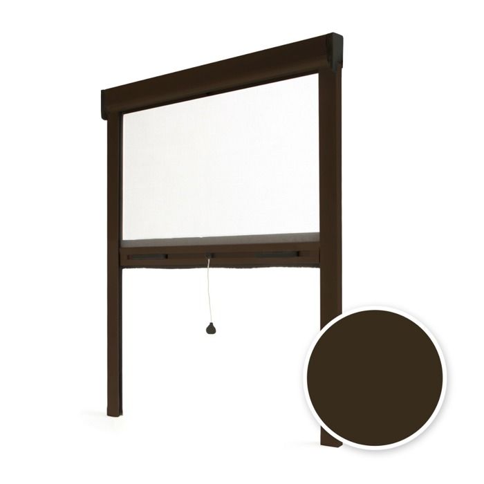 Moustiquaire Enroulable Pour Fenêtre – L125 X H145 Cm – Blanc, Aluminium – Neuve