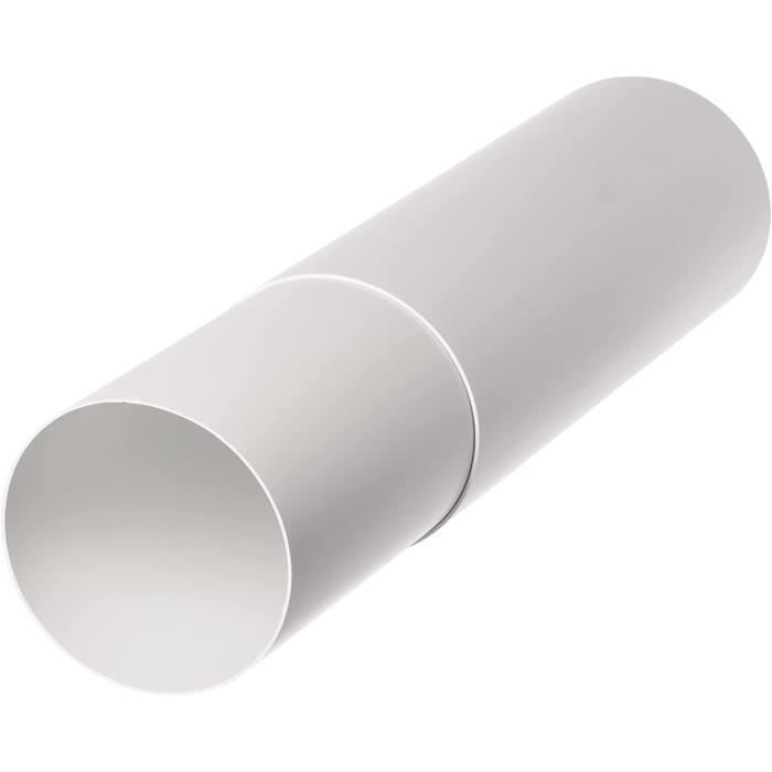 Capot De Conduit Mural 125mm Avec Clapet Antiretour à Gravité – Blanc Métallisé, Armar Trading