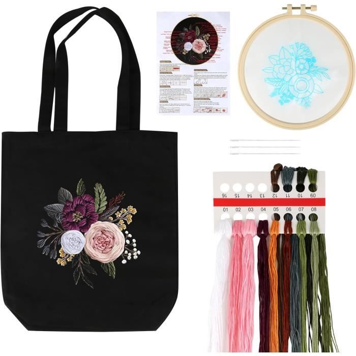 Kit De Broderie Débutant Papillons - Complet Avec Motifs, Fils Et Aiguilles, Neuf