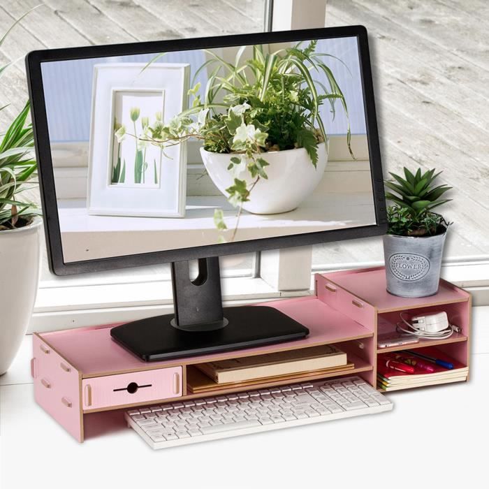 Support De Bureau Pour Moniteur - Pied Réglable Et Pliable Pour Écran LCD
