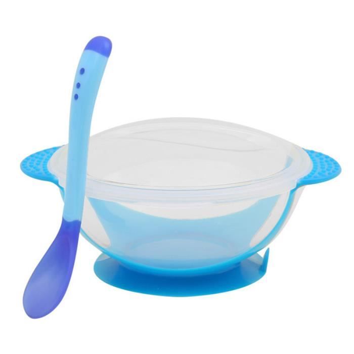 Bol Alimentation Pour Bebe Ventouse Avec Set De Cuillere Thermosensible Bebe Couleur Bleu Cdiscount Puericulture Eveil Bebe