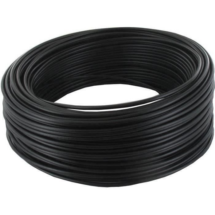 Fil électrique souple de couleur noir