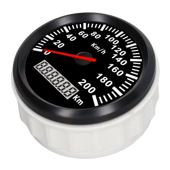 Jauge Compteur Vitesse GPS 85mm Numérique Étanche IP67 Rétroéclairage Rouge - Pour Bateau Yacht