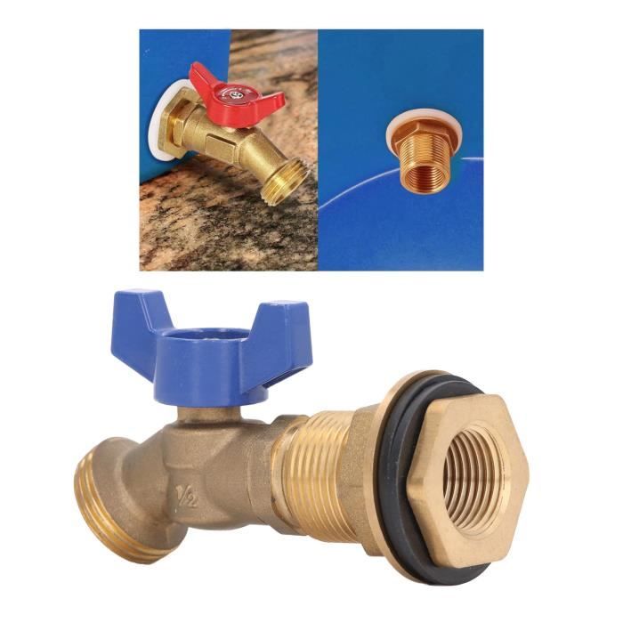 Kit Robinet PVC Pour Seau/récupérateur Eau Pluie - 86,4 Cm, Joint Silicone, Débit élevé