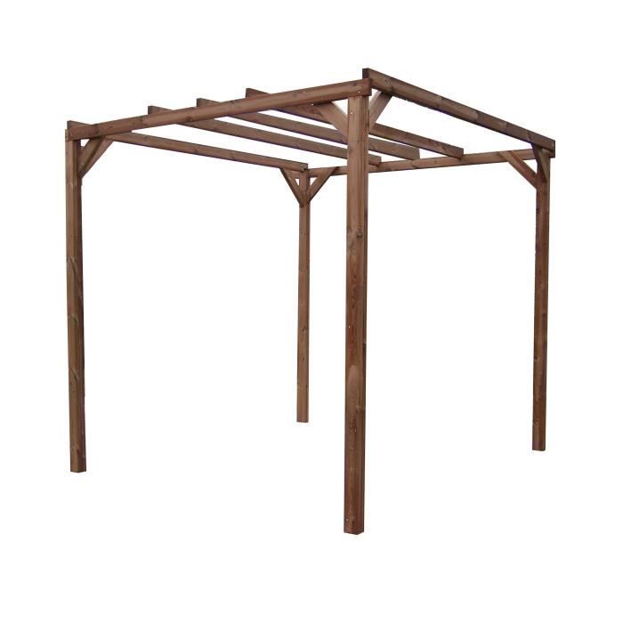 HABRITA Pergola en sapin traité très haute température à 215°C - 300 x 296 cm