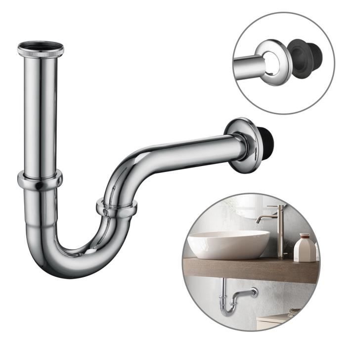 Siphon de Lavabo Diamètre universel 32mm en acier inoxydable