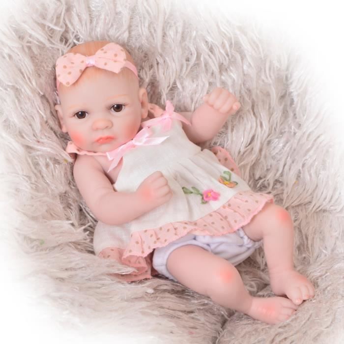 Jouet Bebe Fait Main 11 Pouces Cacahuete Silicone Vinyle Princesse Mini Reborn Fille Poupee Porter Robe Rose Pour Enfants Cadeaux Cdiscount Jeux Jouets