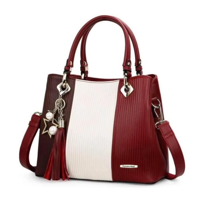 Pomelo Best Sac à Main Femme en PU Cuir frange avec bandoulière