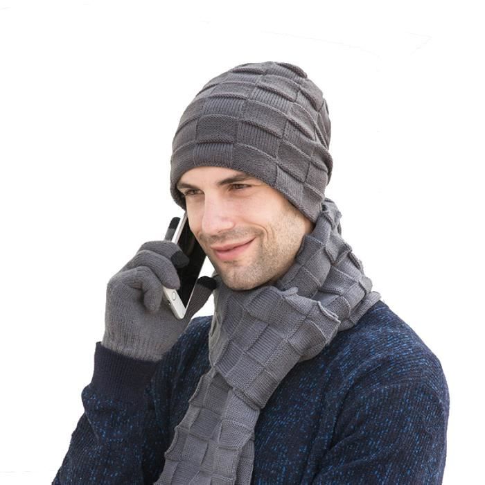 COTOP 4 LED tricot/é Chapeau l/éger Bonnet Chaud Bonnet Hommes et Femmes Trois l/ég/èret/é Couleur Unie Stretchy /& Soft v/élo Camping randonn/ée en Plein air Coiffe Rechargeable