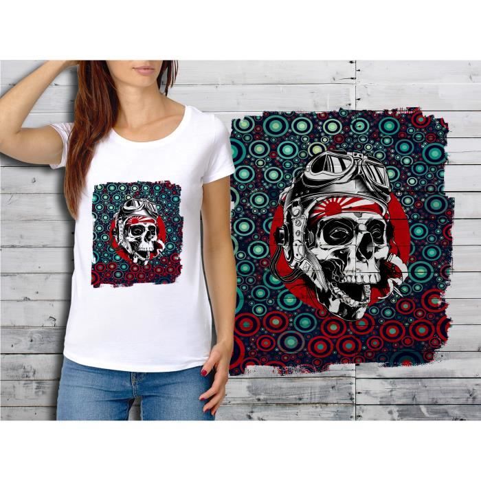 Maillot De Bain Dos Nu Tête De Mort Multicolore Des Années 1950