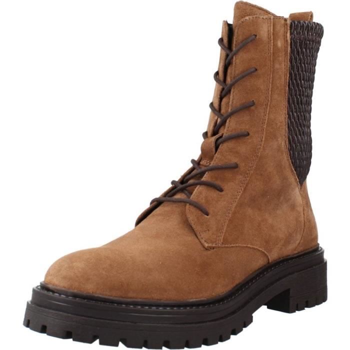 Geox Baskets Femme - GEOX D IRIDEA - Talon Compensé - Marron