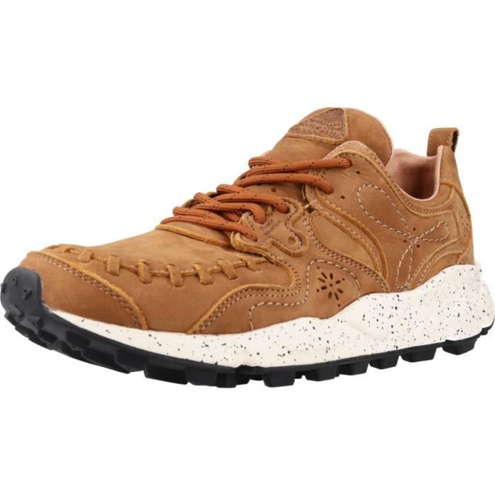 FLOWER MOUNTAIN Baskets - FLOWER MOUNTAIN - YAMANO MAN - Nubuck Marron - Pour Hommes - Confortable et Élégant