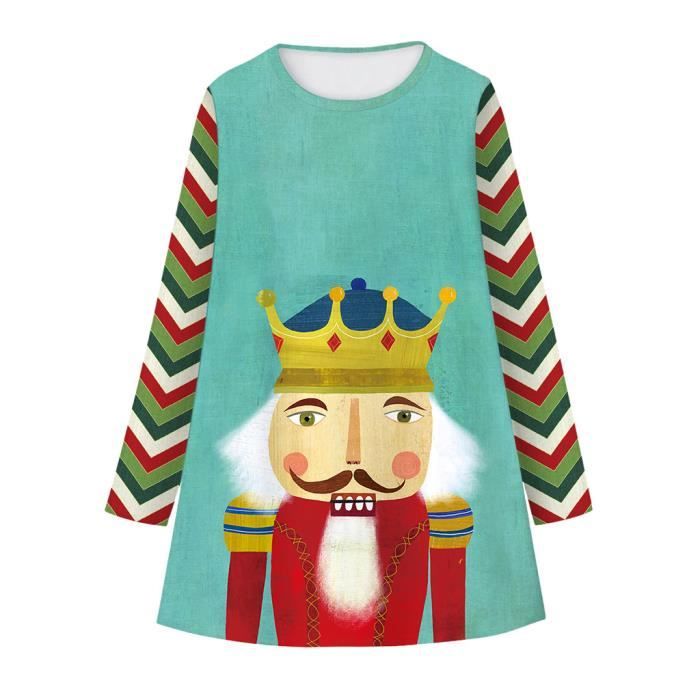 Robes De Noel Pour Filles Imprime Dessin Anime Enfants Robe Princesse Bebe Tenues Fete Multicolor Multicolor Cdiscount Pret A Porter