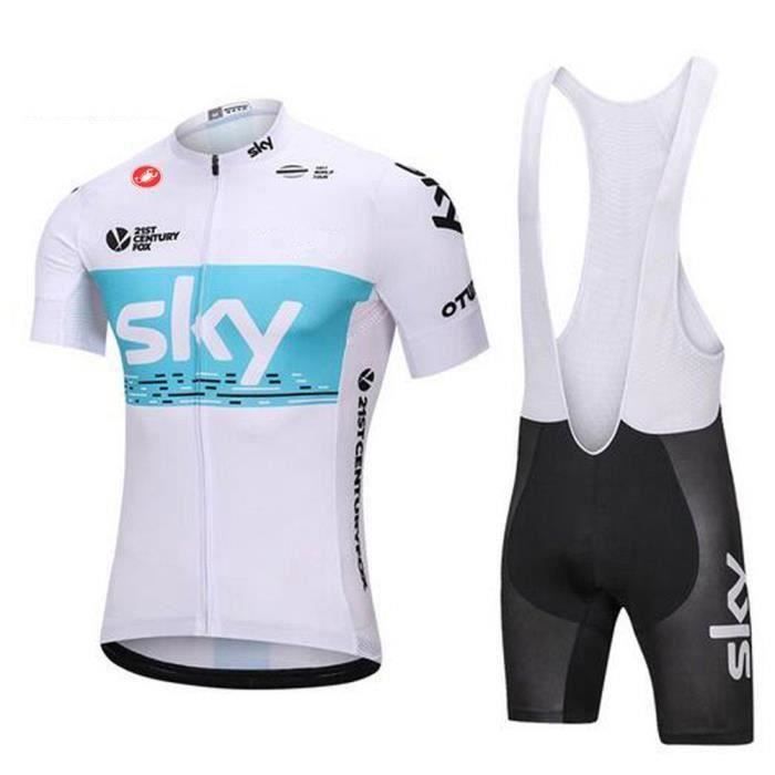 Ensemble cuissard vélo et maillot cyclisme équipe pro