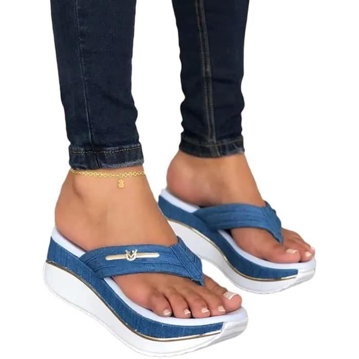 Sandales Plates Pour Femme En Cuir Avec Bande Et Détails Pailletés