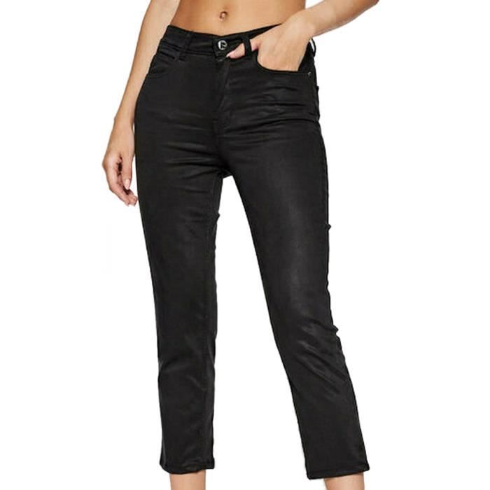 Jeans Skinny Noir Femme Guess 1981 Black Cdiscount Pr t Porter
