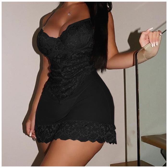 Femme Slim Floral Haut Dentelle Maille Creux Chemise Évasé Manches