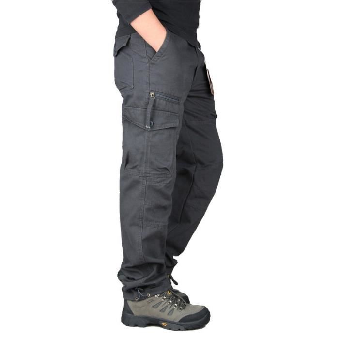 Pantalon Cargo Homme Travail Militaire - Tissu Stretch, Séchage Rapide - Pour Randonnée, Chasse, Moto