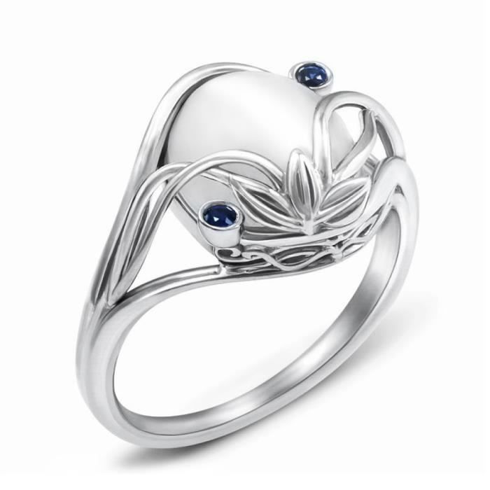 Bague Feuille Verte Argent 925 - Taille Réglable, Cadeau Femme, Mariage, Style Naturel Et Ajustable