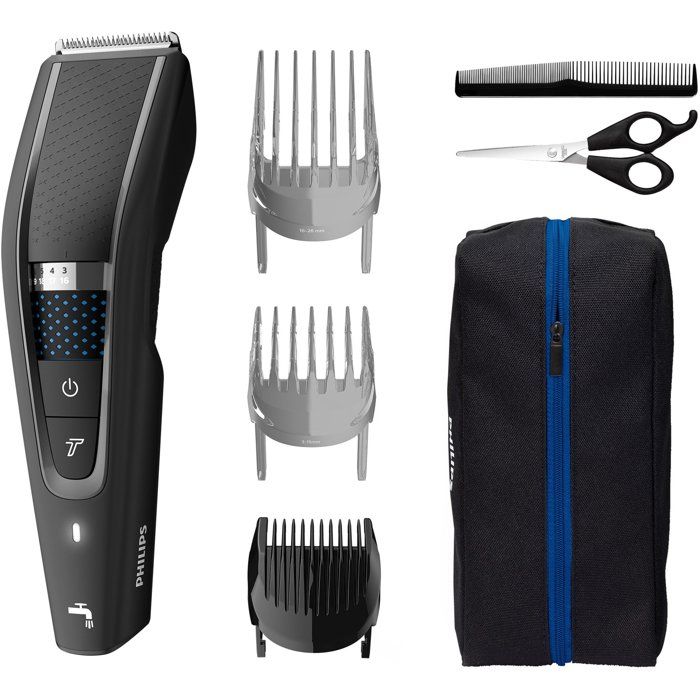 Tondeuse cheveux - PHILIPS - HC5632/15 - 28 hauteurs de coupe - 3 sabots - 90 min autonomie