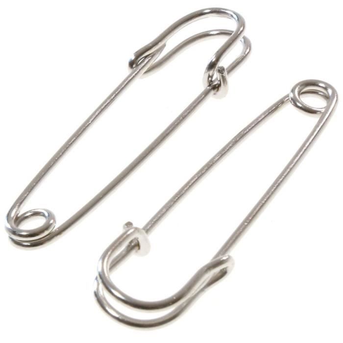 Broche Apprêts en Métal 28 (mm) (5pcs) Argenté