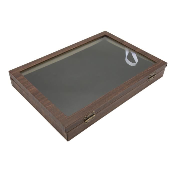 Vitrine à épingles - KIMISS - Boîte transparente anti-poussière - Grande capacité - Élégante