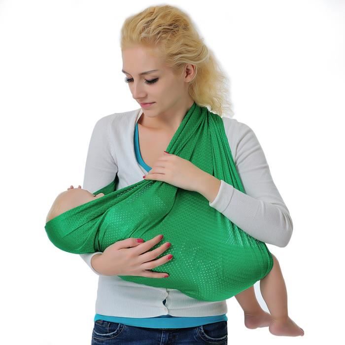 Bebe Porte Wrap Echarpe De Portage Extensible Bebe Wrap Ete Tissu Respirant Vert Achat Vente Echarpe De Portage Soldes Sur Cdiscount Des Le Janvier Cdiscount
