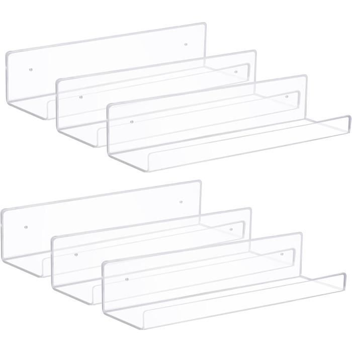 Lot De 4 étagères Flottantes En Acrylique Transparent - Dezzer - Design Moderne