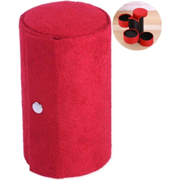 Zerone Boîte à Boucles D'oreilles Petite Boîte à Bijoux Flocage Rétro