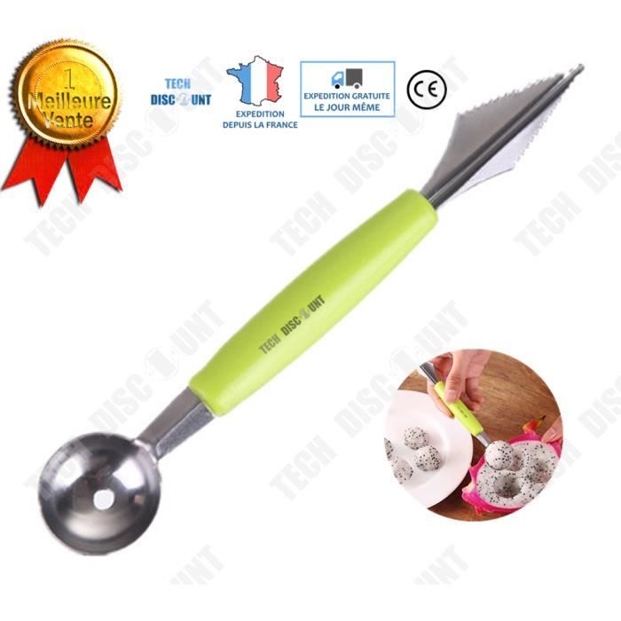 Ensemble de Cuillères à Melon avec Fourchettes à Fruits, 2 en 1 Outils à Fruits en