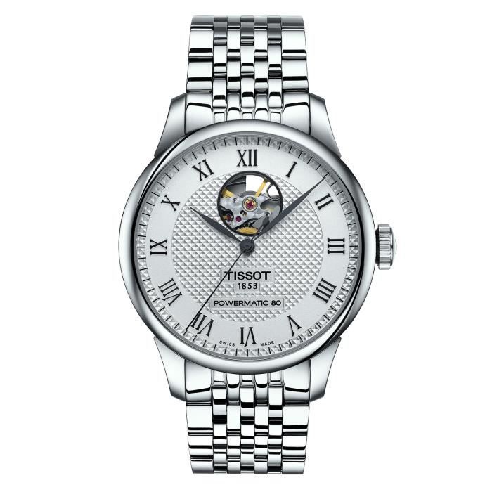 Montre - TISSOT - Le Locle powermatic 80 - Acier inoxydable - Blanc - Automatique