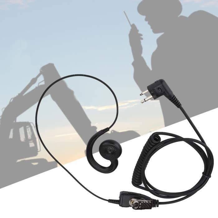 Écouteur Talkie-Walkie HYS Avec Micro PTT - Compatible Kenwood Baofeng