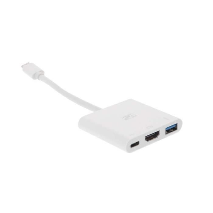 T'NB Adaptateur Vidéo Multiport Type C vers HDMI/ USB 3.1 / Type C PD2