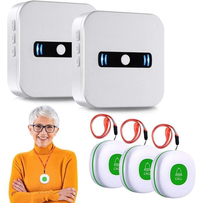 Kit Téléavertisseur Sans Fil Daytech - Alarme Pour Personne âgée - Portée 150m, 110dB