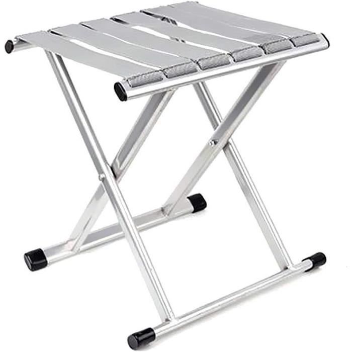 SWAWIS Tabouret Pliant Camping Portable - Chaise Pliable Léger Jusqu'à 85kg - Noir