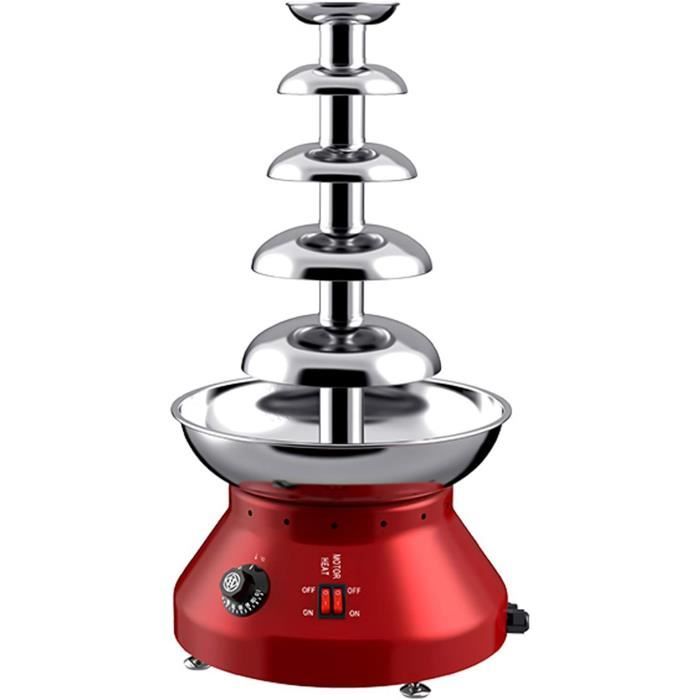Fontaine à Chocolat Électrique 4 Niveaux 1.8L - Acier Inoxydable, Fusion & Maintien Au Chaud - Idéale Pour Fêtes Et Anniversaires