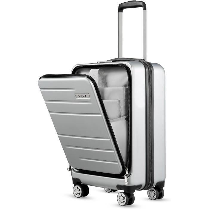 Valise cabine Valise cabine trolley rigide PC avec 4 roulettes doubles ...