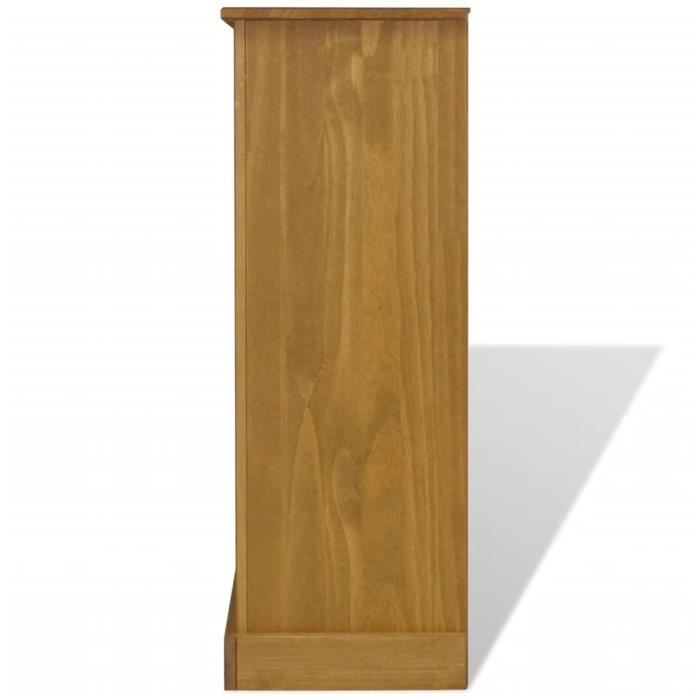 Bibliothèque en pin mexicain Corona - VINGVO - 81x29x100 cm - 3 étagères