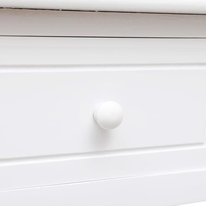 SWT Bureau Blanc 110 x 45 x 76 cm Bois 2