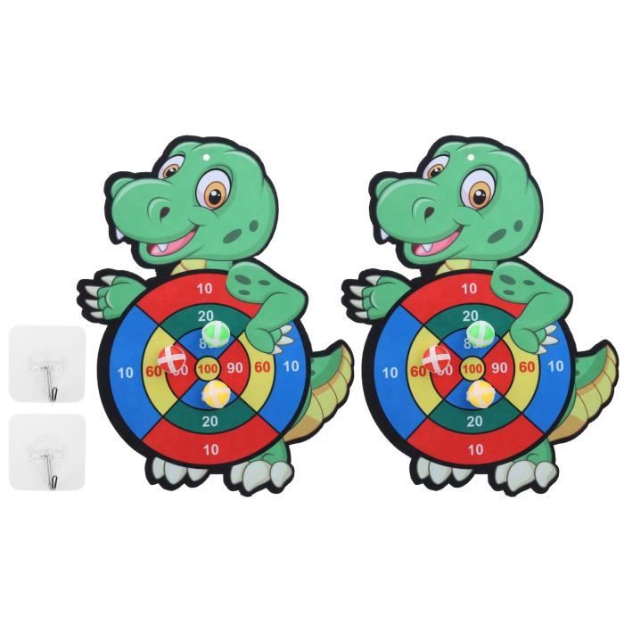 Jeu De Fléchettes Enfant Double Face 26 Pouces - 12 Balles Collantes, 12 Fléchettes, Pliable, Intérieur/extérieur - 7