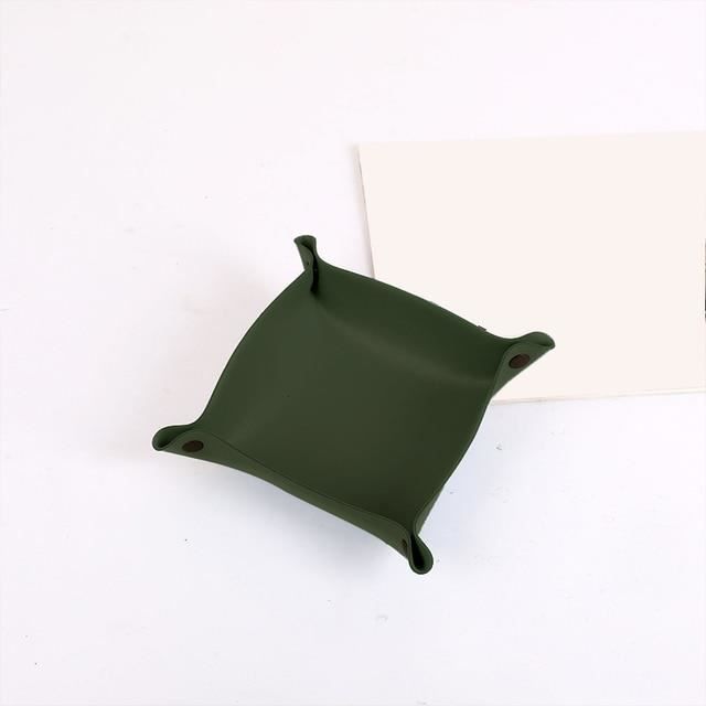 BOITE DE RANGEMENT - BAC DE RANGEMENT,Purple hexagon--Plateau de rangement en cuir PU et velours