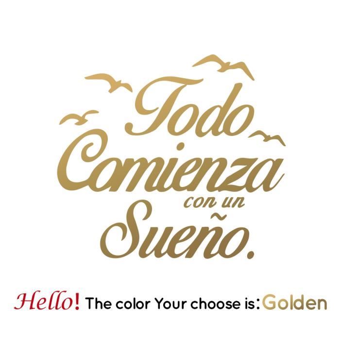 Moderne espagnol Frase Stickers muraux autocollant d'art mural pour