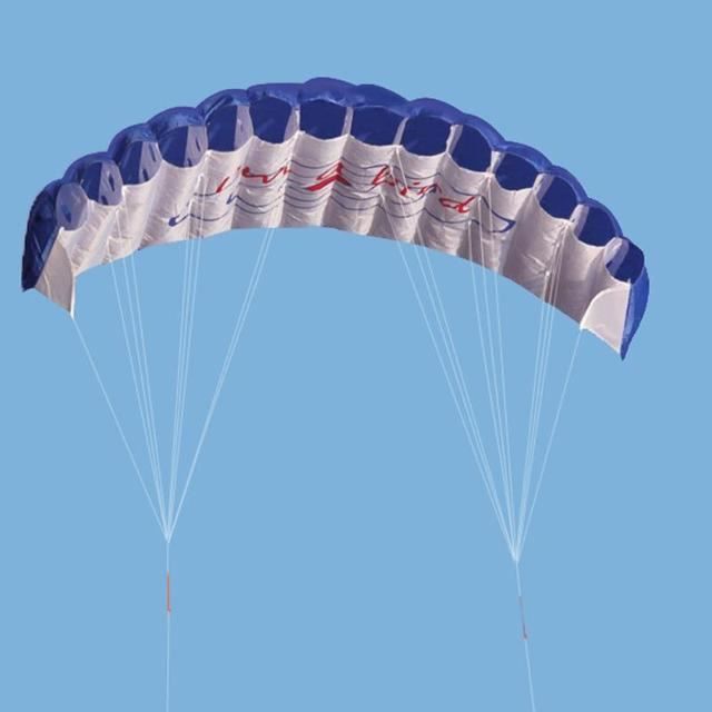Grand Parachute Cerf-Volant Double Ligne Arc-en-Ciel 1.4M - Stunt Power Pour Plage Et Plein Air Enfants & Adultes